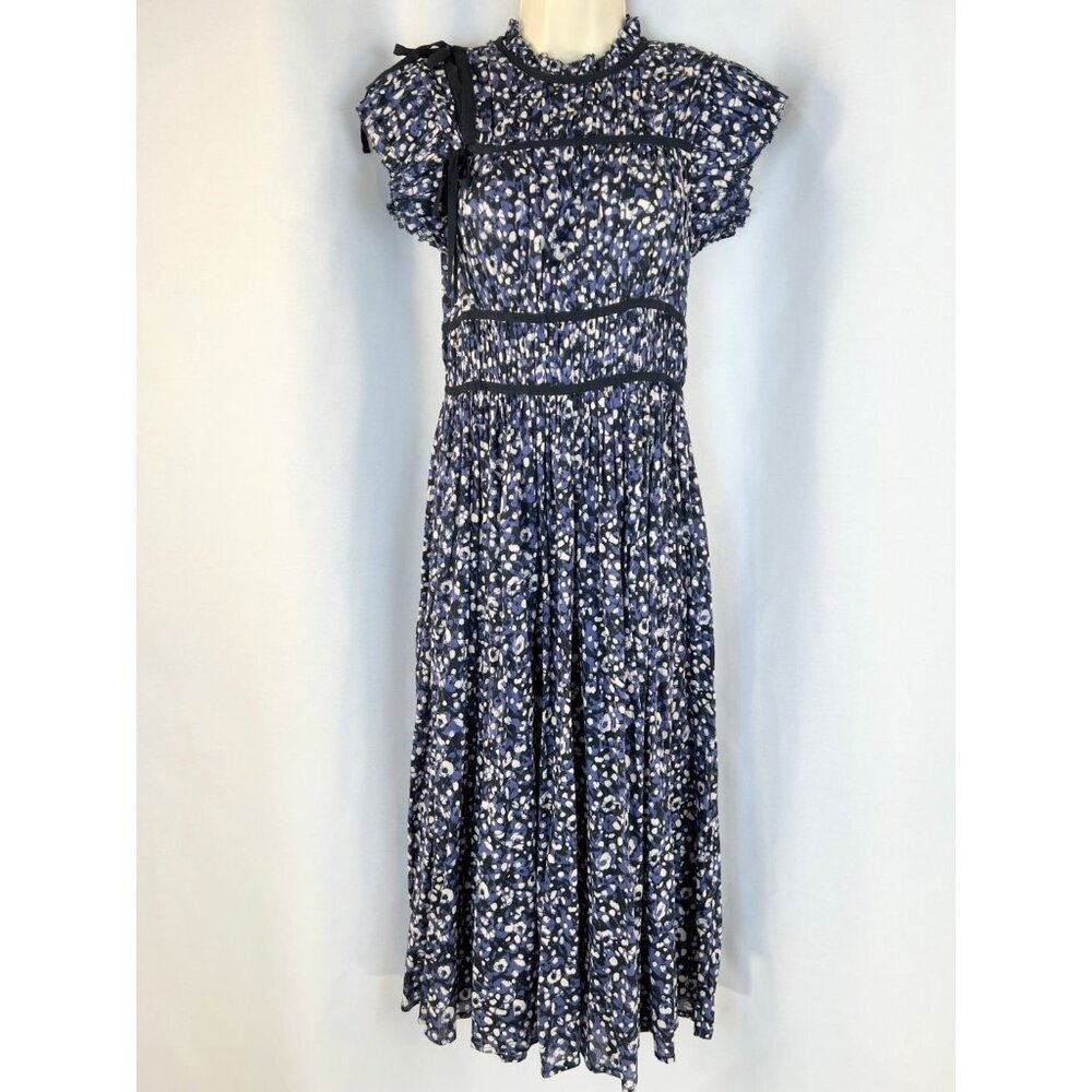 Ulla Johnson Amari Midi Dress in Indigo Blue $395 - Picture 4 of 14